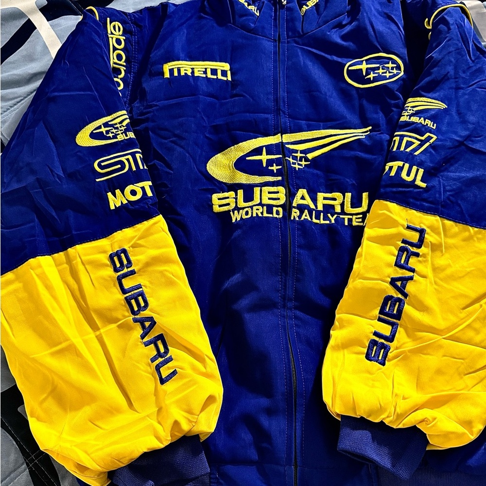 Nascar Blue and Yellow Performance Jacket